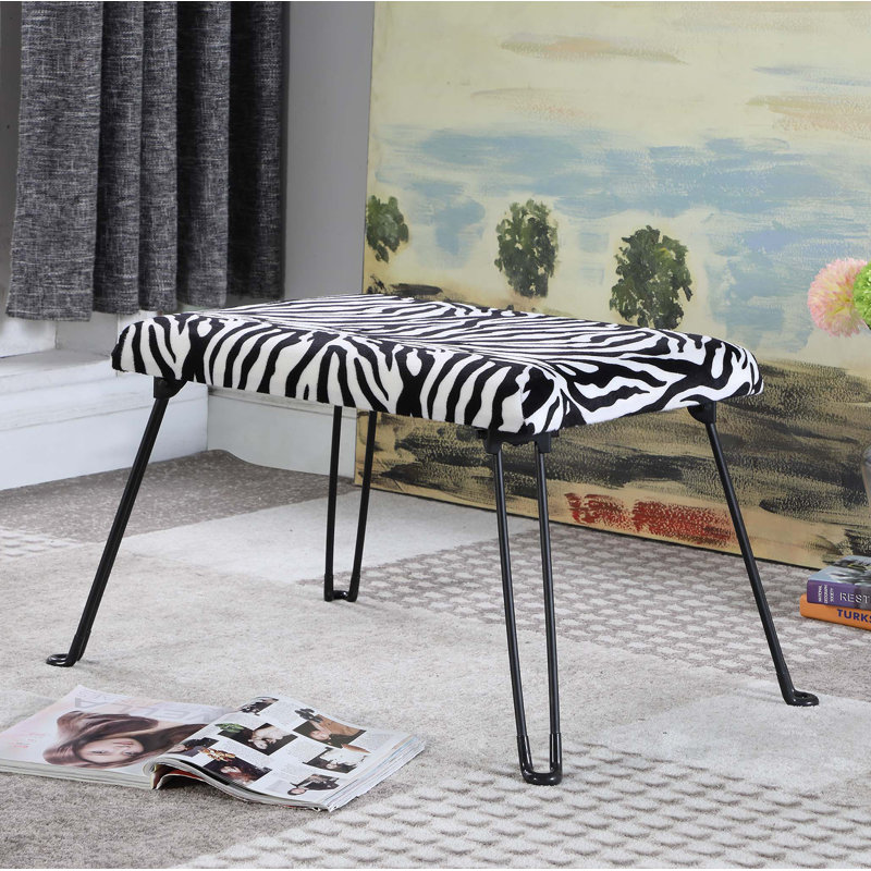 Bloomsbury Market Dalvey Zebra Backless Vanity Stool Wayfair